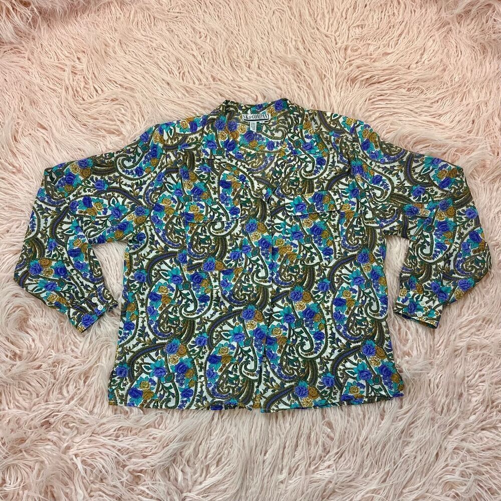 Women’s Size 16 Vintage Paisley Blouse